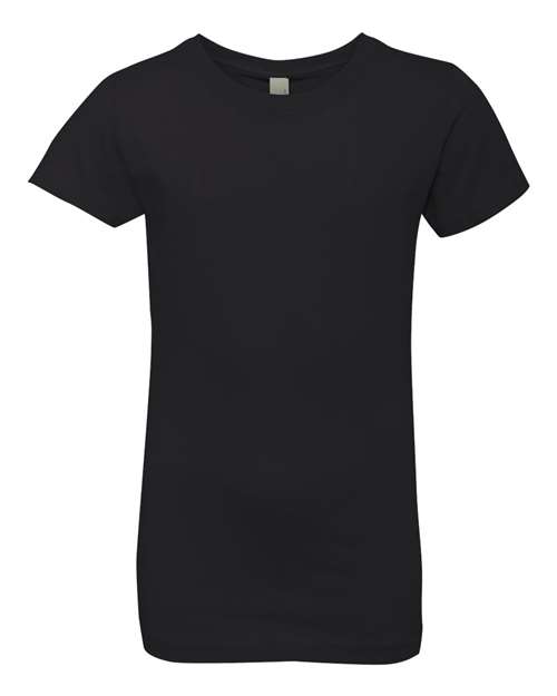 Next Level 3710 — Girls’ Cotton Princess T-Shirt — Black