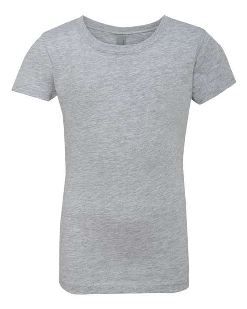 Next Level 3710 — Girls’ Cotton Princess T-Shirt — Heather Grey