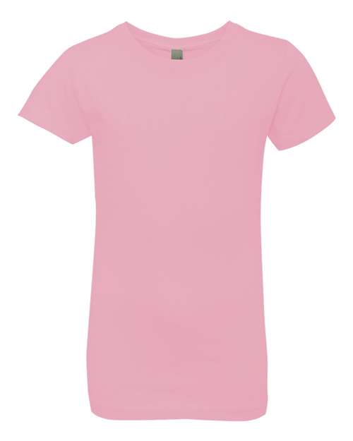 Next Level 3710 — Girls’ Cotton Princess T-Shirt — Light Pink