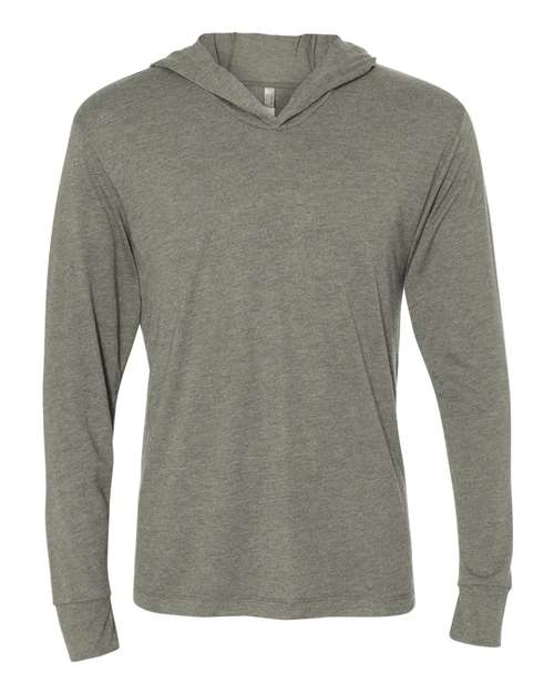 Next Level 6021 — Unisex Triblend Hooded Long Sleeve Pullover T-Shirt — Venetian Grey