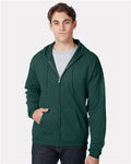 Hanes P180 — Unisex EcoSmart® Full-Zip Hooded Sweatshirt — main view