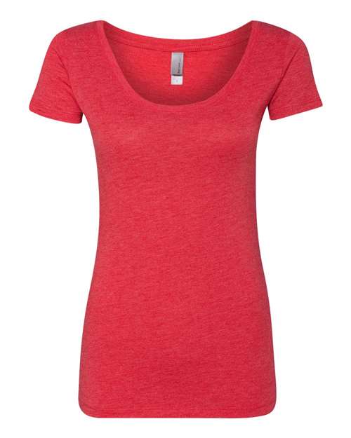 Next Level 6730 — Women’s Triblend Scoop Neck T-Shirt — Vintage Red