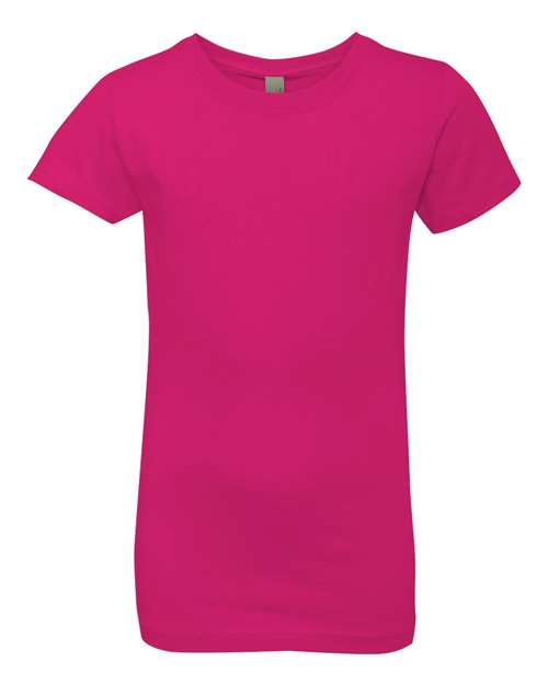 Next Level 3710 — Girls’ Cotton Princess T-Shirt — Raspberry