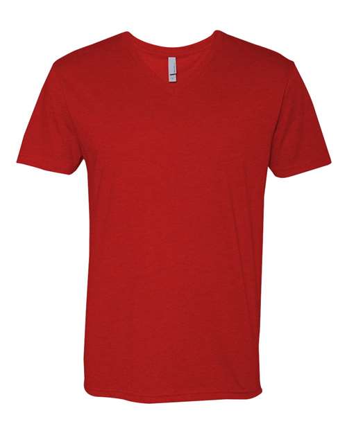 Next Level 6240 — Men's CVC V-Neck T-Shirt — Red