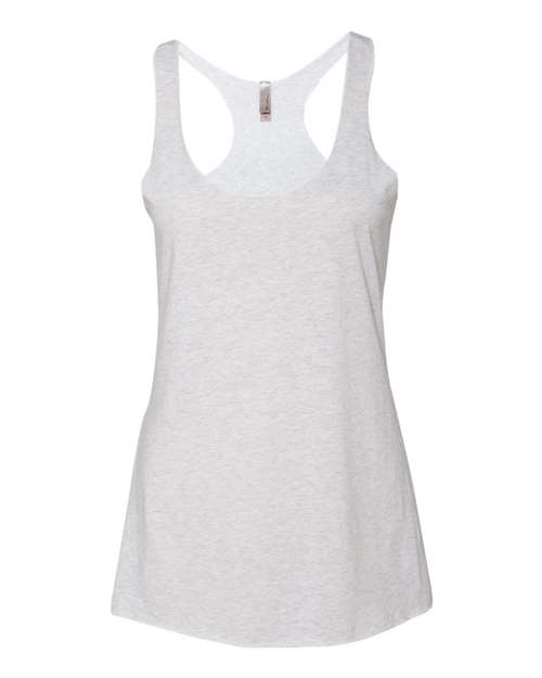 Next Level 6733 — Women’s Triblend Racerback Tank — Heather White