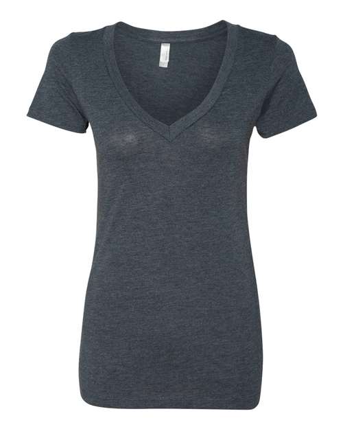 Next Level 6740 — Women’s Triblend Deep V-Neck T-Shirt — Vintage Navy