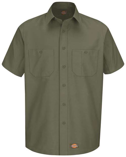Dickies WS20 — Men's Short Sleeve Work Shirt — Olive Green