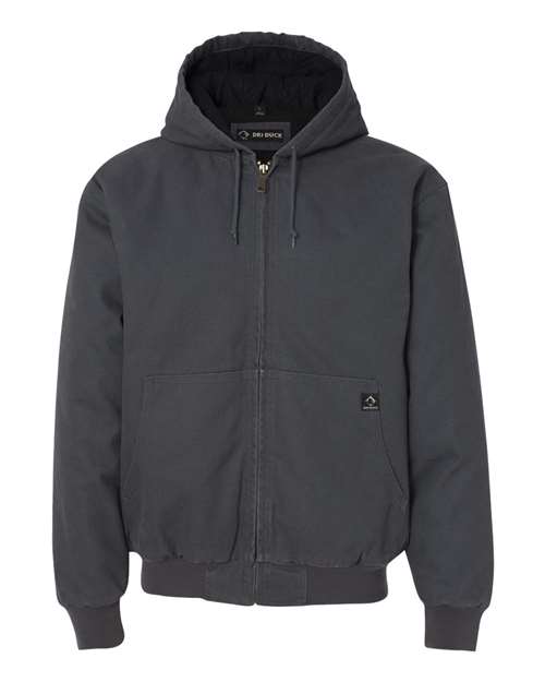 DRI DUCK 5020T — Men's Tall Cheyenne Boulder Cloth™ Hooded Jacket with Tricot Quilt Lining — Charcoal