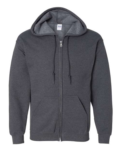 Gildan 18600 — Unisex Heavy Blend™ Full-Zip Hooded Sweatshirt — Dark Heather