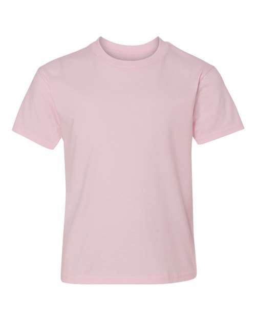 Hanes 498Y — Youth Perfect-T T-Shirt — Pale Pink