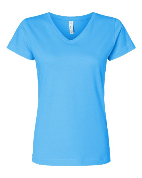 LAT 3507 — Women's Fine Jersey V-Neck Tee — Aqua