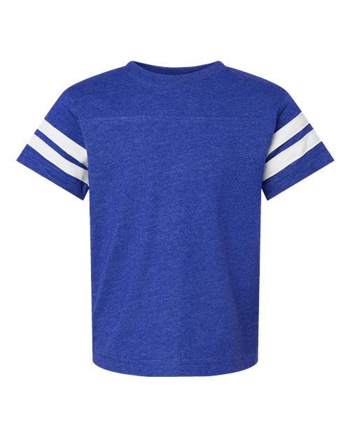 LAT 6137 — Youth Football Fine Jersey Tee — Vintage Royal/ White