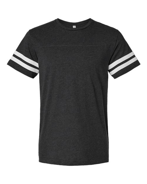 LAT 6937 — Men's Football Fine Jersey Tee — Vintage Smoke/ White
