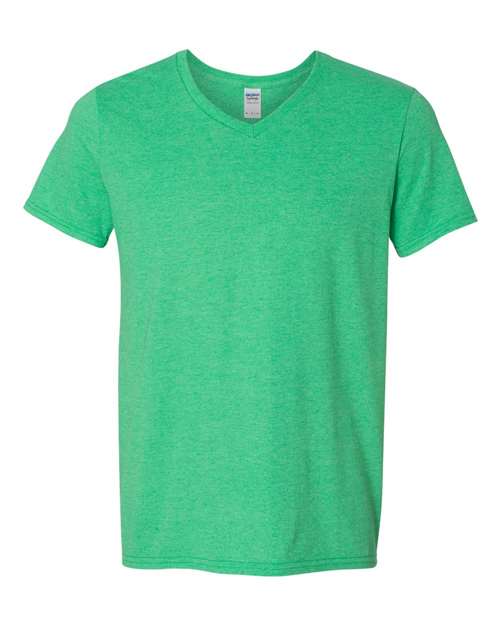 Gildan 64V00 — Unisex Softstyle® V-Neck T-Shirt — Heather Irish Green