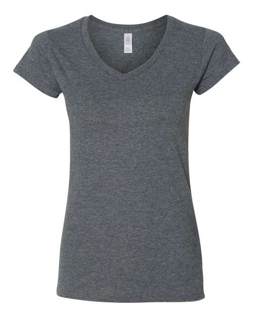 Gildan 64V00L — Women's Softstyle® V-Neck T-Shirt — Dark Heather