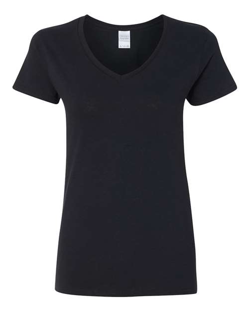 Gildan 5V00L — Women's Heavy Cotton™ V-Neck T-Shirt — Black