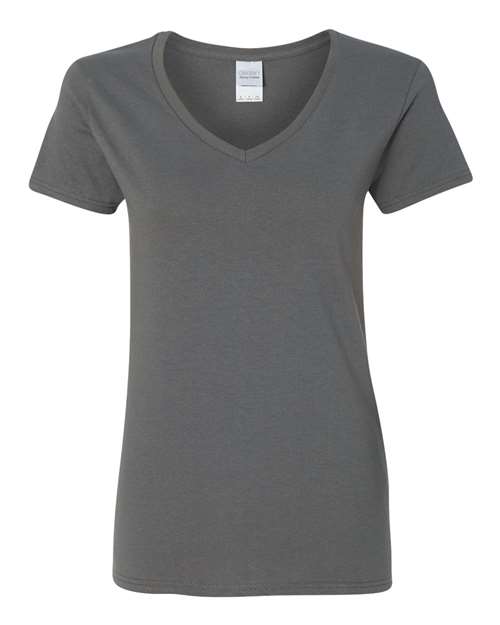 Gildan 5V00L — Women's Heavy Cotton™ V-Neck T-Shirt — Charcoal