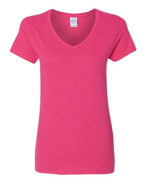 Gildan 5V00L — Women's Heavy Cotton™ V-Neck T-Shirt — Heliconia