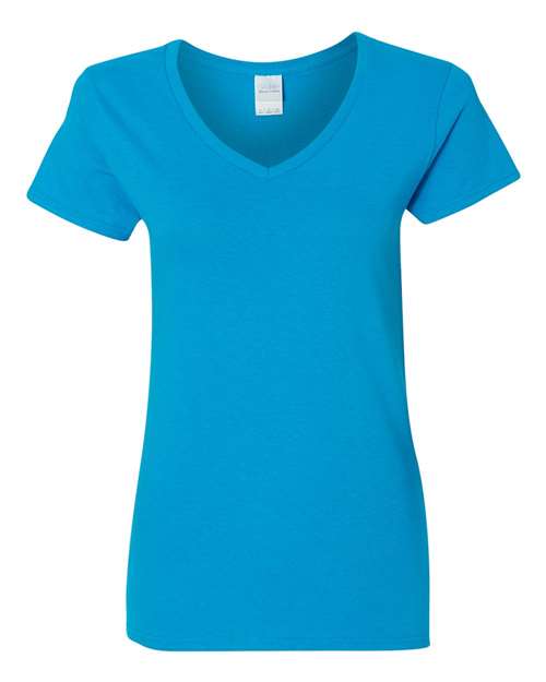 Gildan 5V00L — Women's Heavy Cotton™ V-Neck T-Shirt — Sapphire