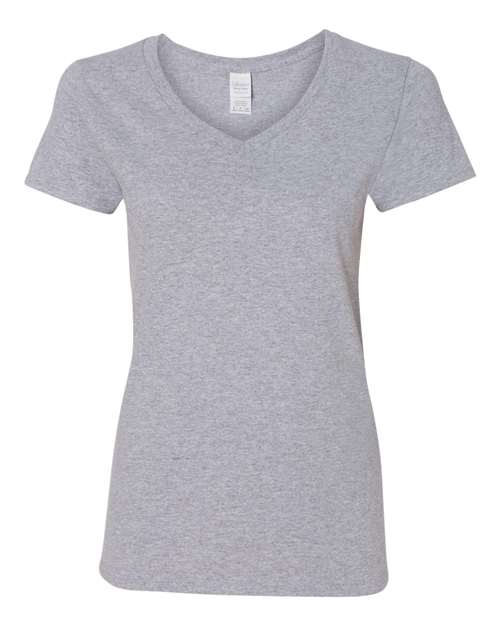 Gildan 5V00L — Women's Heavy Cotton™ V-Neck T-Shirt — Sport Grey
