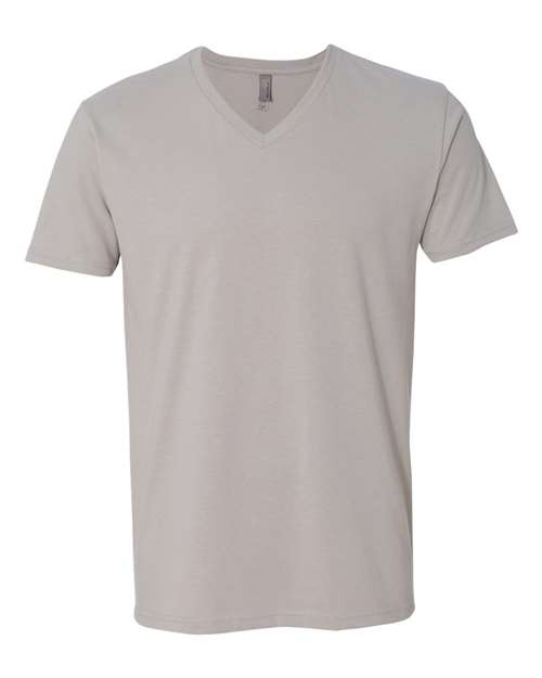 Next Level 6440 — Men's Sueded V-Neck T-Shirt — Light Grey