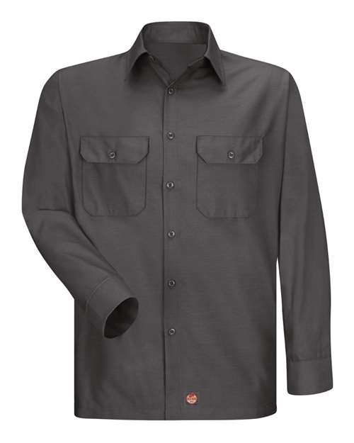 Red Kap SY50 — Men's Ripstop Long Sleeve Shirt — Charcoal