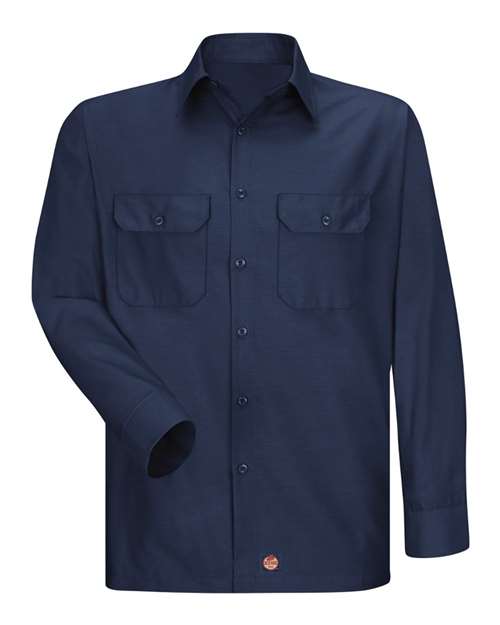 Red Kap SY50 — Men's Ripstop Long Sleeve Shirt — Navy