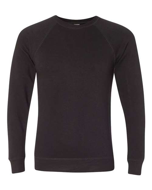 Independent Trading Co. PRM30SBC — Unisex Special Blend Raglan Crewneck Sweatshirt — Black
