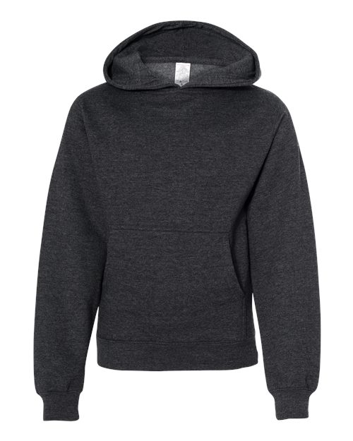 Independent Trading Co. SS4001Y — Youth Midweight Hooded Sweatshirt — Charcoal Heather