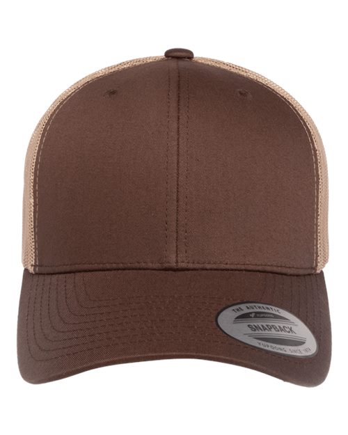 YP Classics 6606 — Retro Trucker Cap — Brown/ Khaki