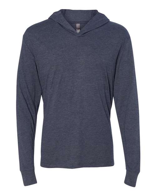 Next Level 6021 — Unisex Triblend Hooded Long Sleeve Pullover T-Shirt — Vintage Navy