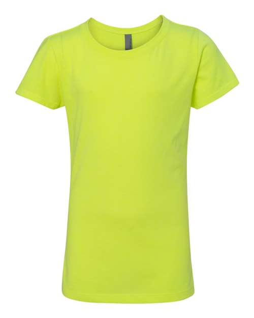 Next Level 3712 — Girls’ CVC Princess T-Shirt — Neon Yellow