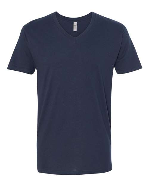 Next Level 3200 — Unisex Cotton V-Neck T-Shirt — Midnight Navy
