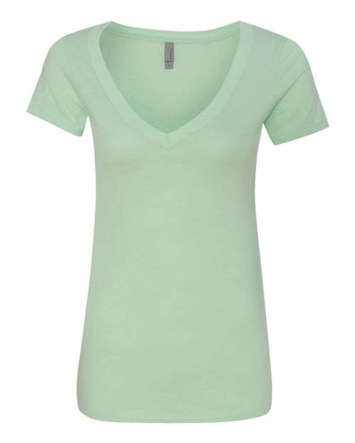 Next Level 6640 — Women’s CVC Deep V-Neck T-Shirt — Mint