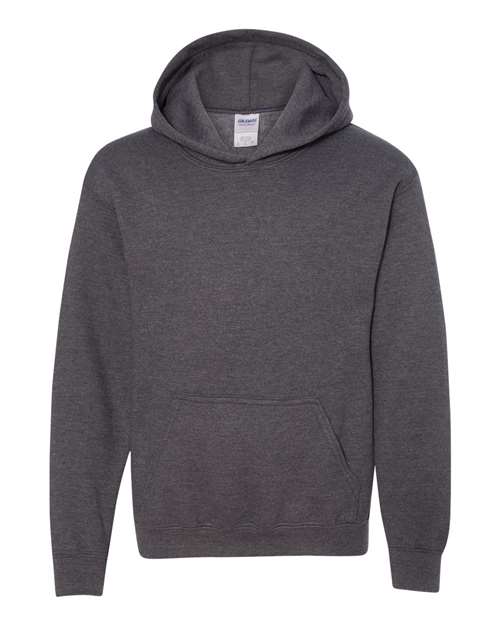 Gildan 18500B — Youth Heavy Blend™ Hooded Sweatshirt — Dark Heather