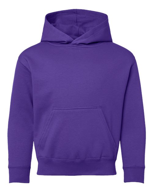 LAT 2296 — Youth Fleece Hoodie Sweatshirt — Purple