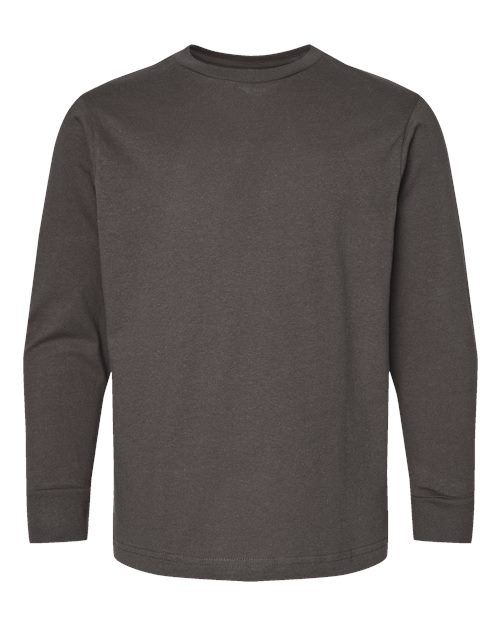 LAT 6201 — Youth Fine Jersey Long Sleeve Tee — Charcoal