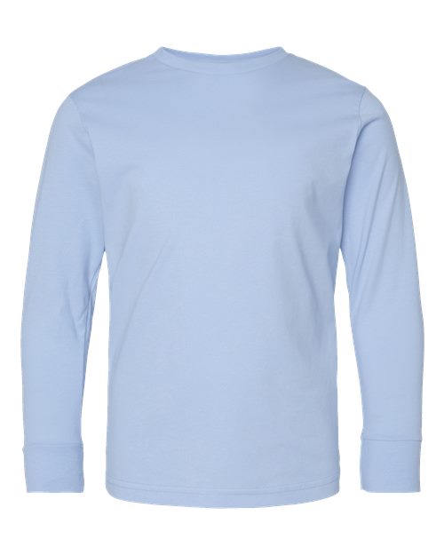 LAT 6201 — Youth Fine Jersey Long Sleeve Tee — Light Blue