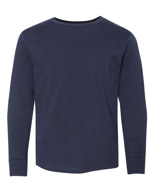 LAT 6201 — Youth Fine Jersey Long Sleeve Tee — Navy