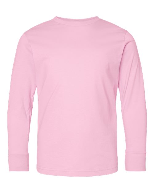 LAT 6201 — Youth Fine Jersey Long Sleeve Tee — Pink