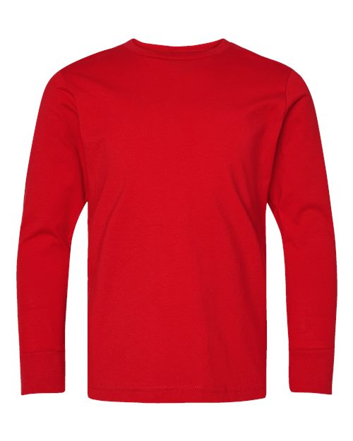 LAT 6201 — Youth Fine Jersey Long Sleeve Tee — Red