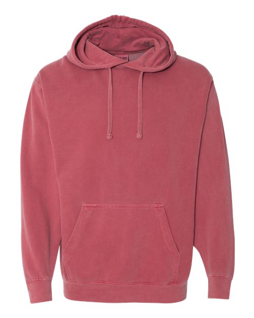 Comfort Colors 1567 — Unisex Garment-Dyed Hooded Sweatshirt — Crimson
