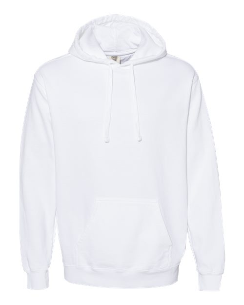 Comfort Colors 1567 — Unisex Garment-Dyed Hooded Sweatshirt — White