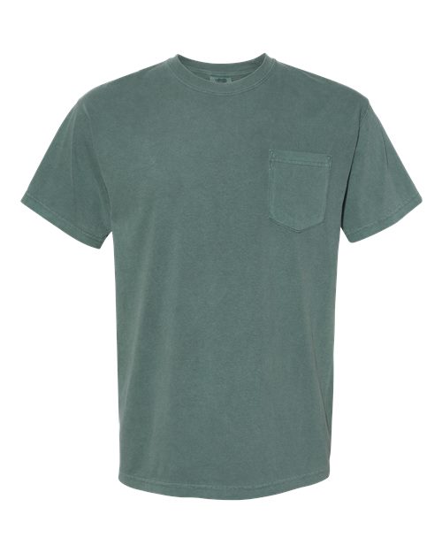 Comfort Colors 6030 — Unisex Garment-Dyed Heavyweight Pocket T-Shirt — Blue Spruce
