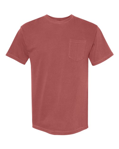 Comfort Colors 6030 — Unisex Garment-Dyed Heavyweight Pocket T-Shirt — Brick