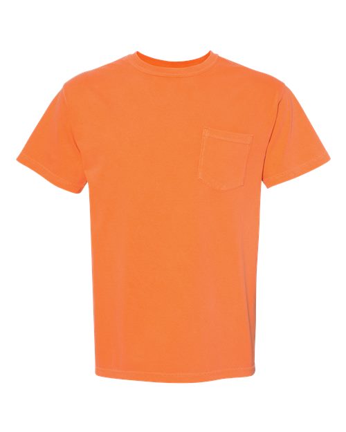 Comfort Colors 6030 — Unisex Garment-Dyed Heavyweight Pocket T-Shirt — Burnt Orange