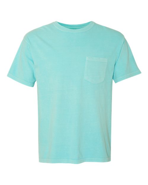 Comfort Colors 6030 — Unisex Garment-Dyed Heavyweight Pocket T-Shirt — Chalky Mint
