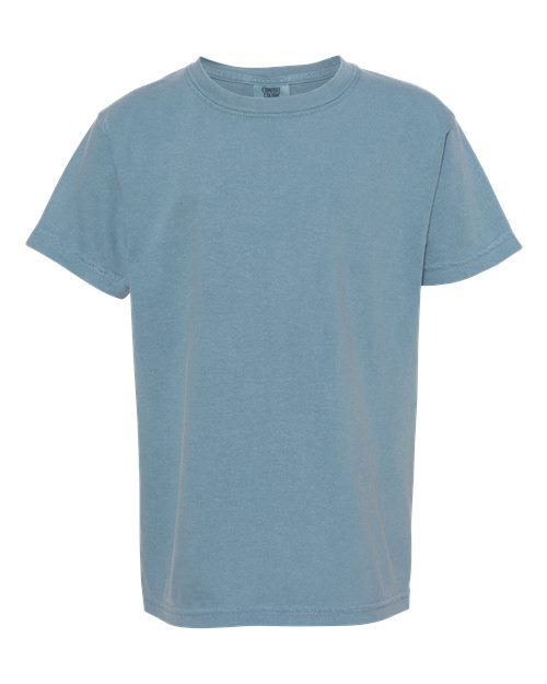 Comfort Colors 9018 — Youth Garment-Dyed Heavyweight T-Shirt — Ice Blue