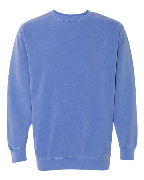 Comfort Colors 1566 — Unisex Garment-Dyed Crewneck Sweatshirt — Flo Blue