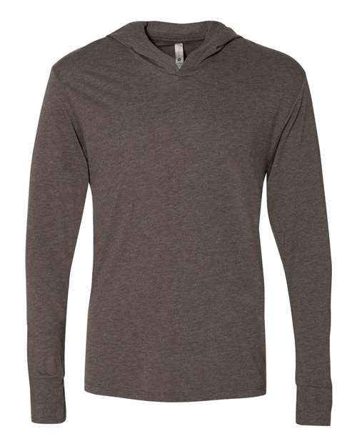 Next Level 6021 — Unisex Triblend Hooded Long Sleeve Pullover T-Shirt — Macchiato